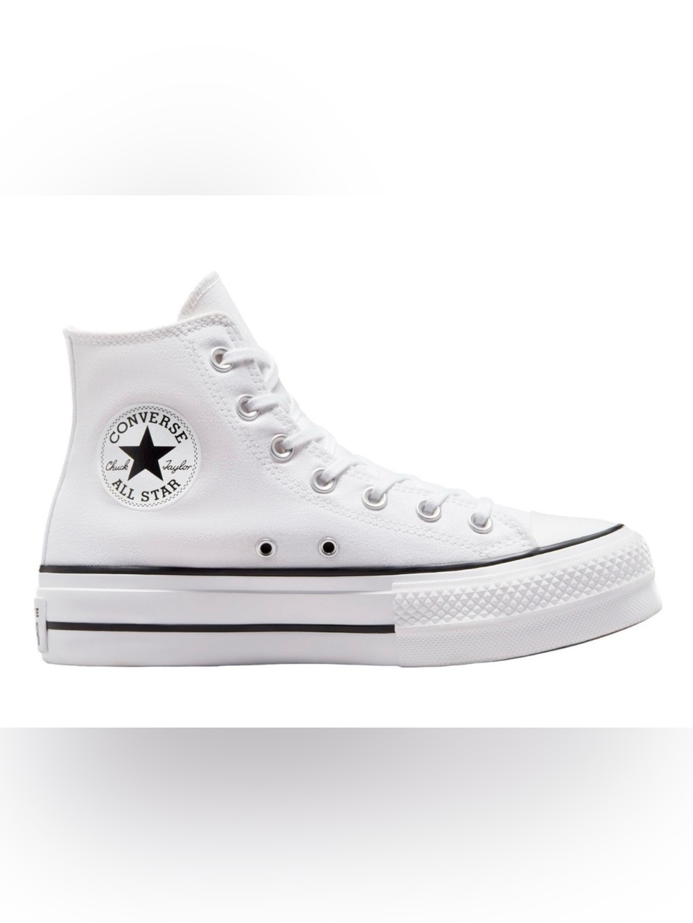 Converse High Top Sneakers in Off-White Canvas
